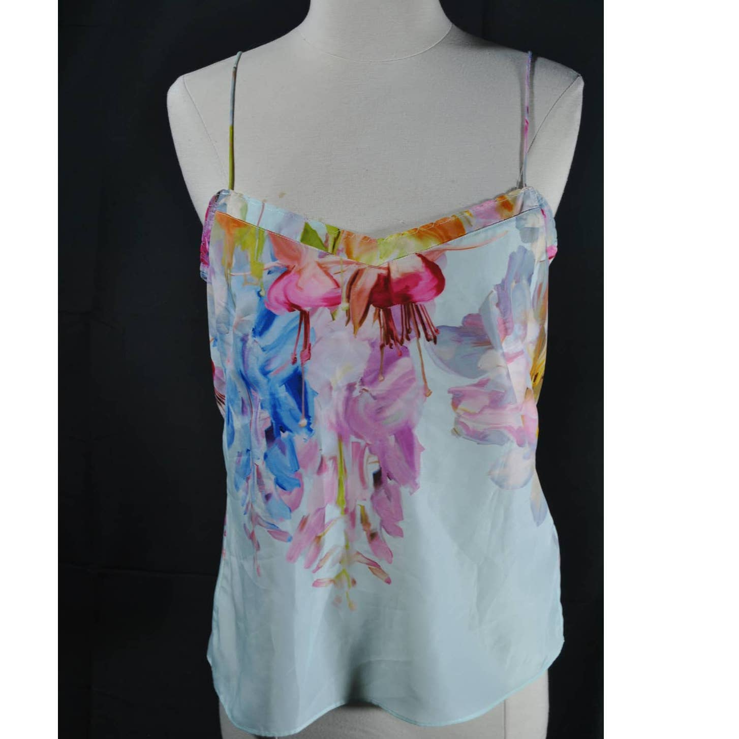 Ted Baker Watercolor Floral Spaghetti Strap Top - M