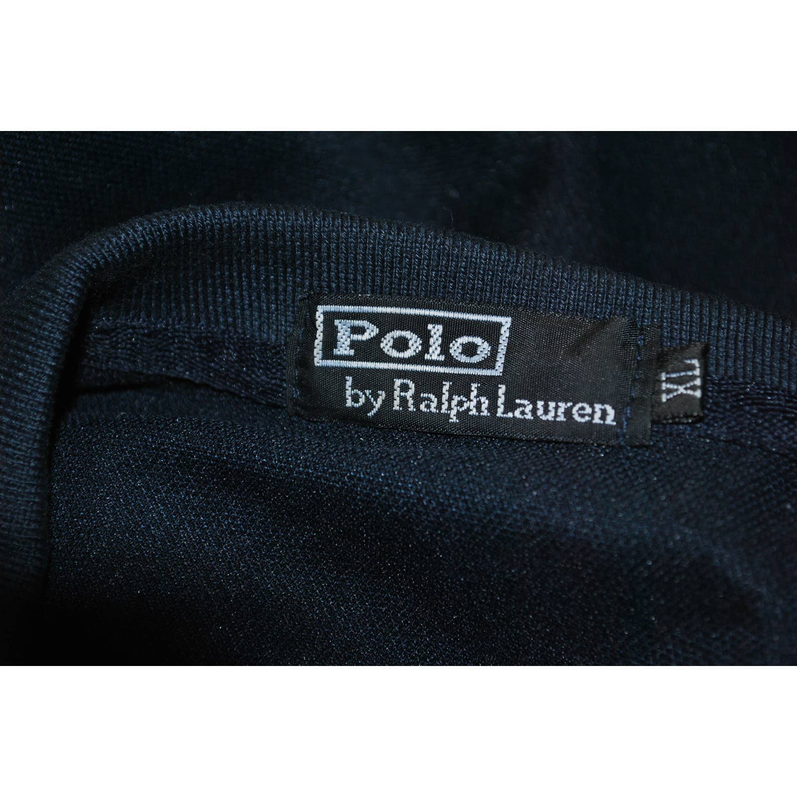 Polo Ralph Lauren Navy Blue White Trim Polo Shirt - XL
