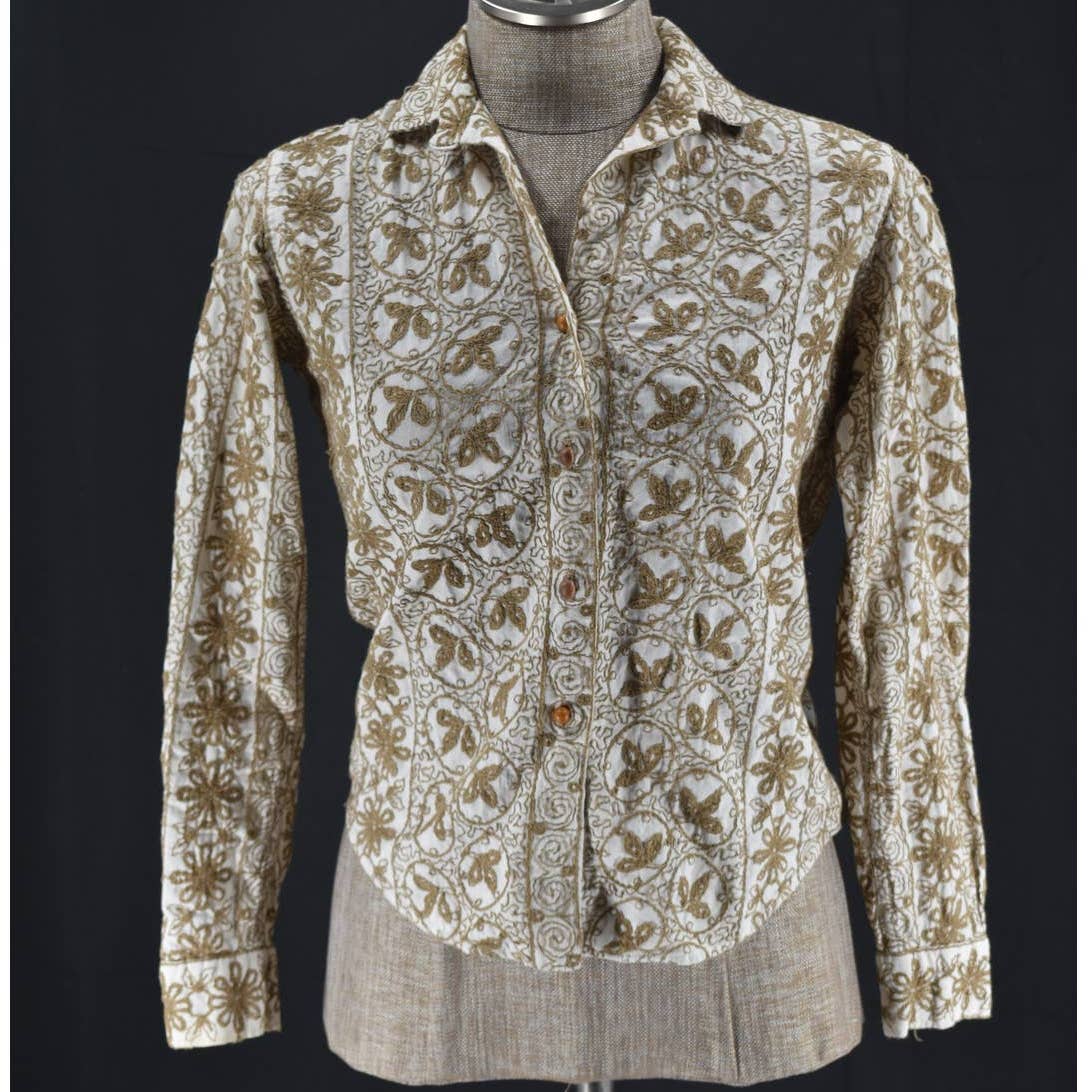 Vintage Bill Atkinson Glen of Michigan Embroidered Button Up Shirt- XS
