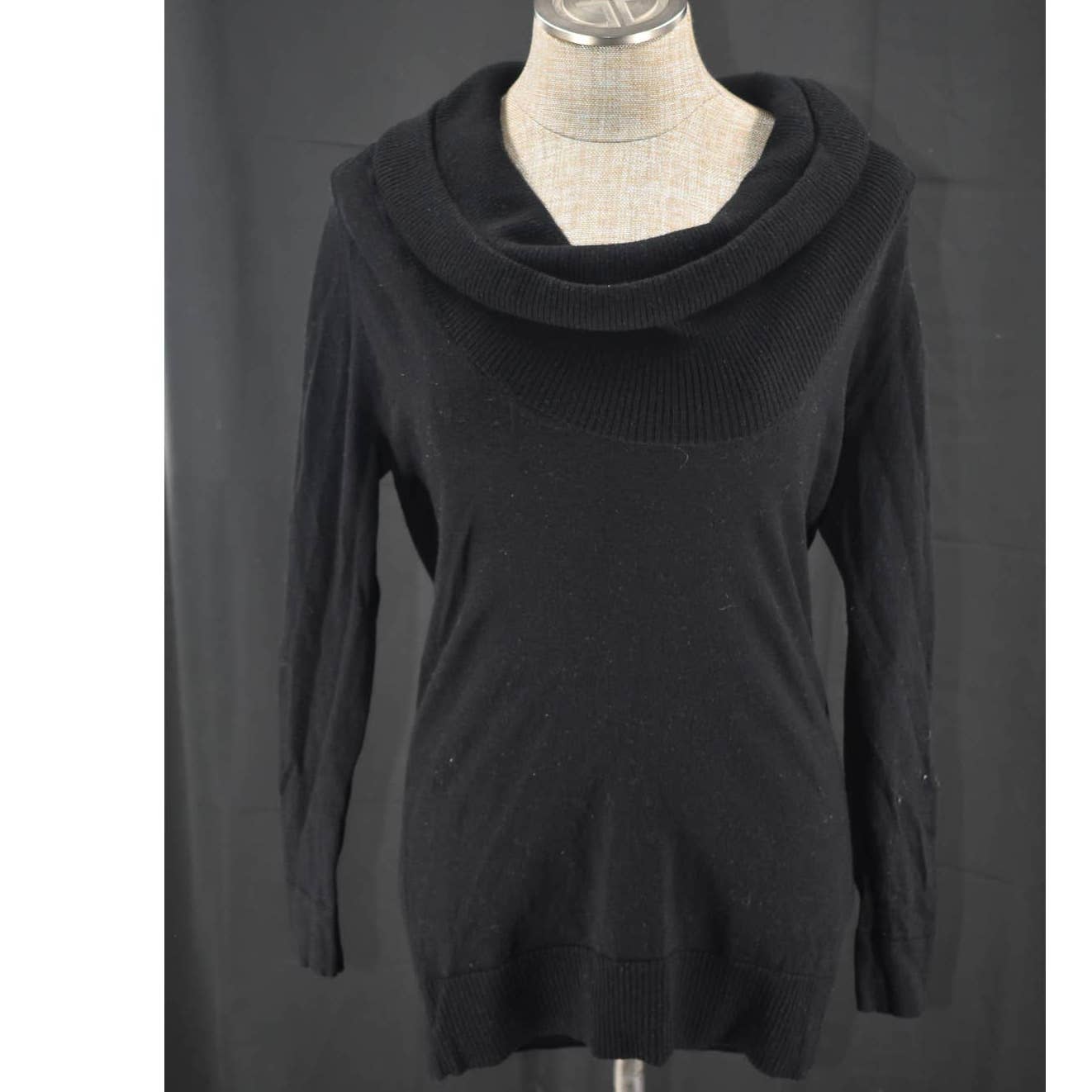 Theory Black Wool Cowl Neck Sweater - S