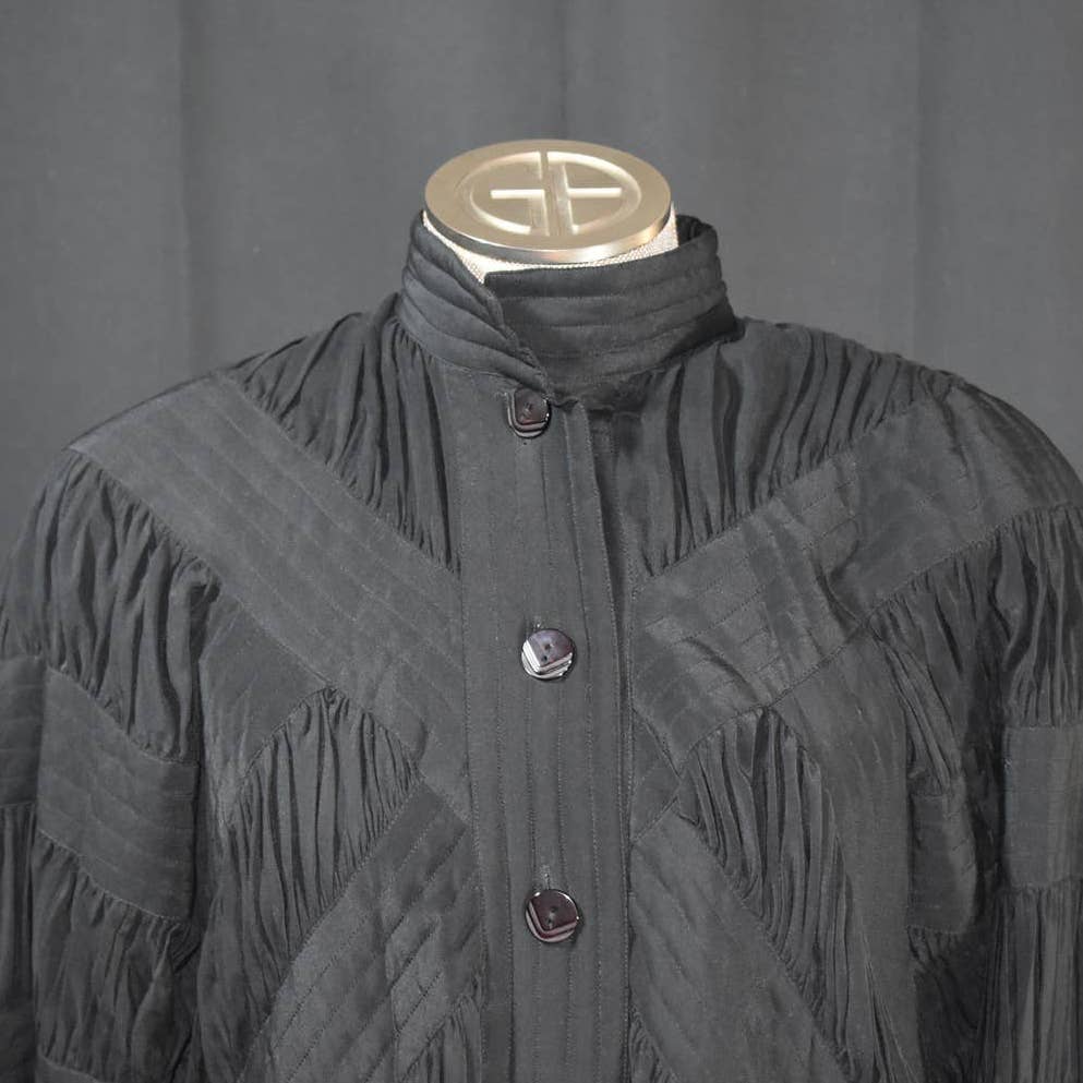 Vintage Perlita Quilted Silk Bomber Jacket- L