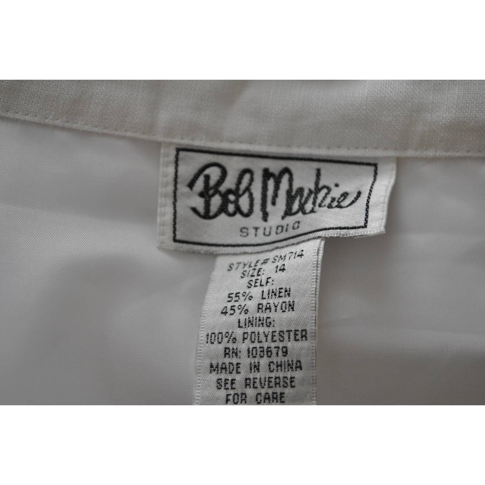 Bob Mackie White Linen Sequins Skirt - 14