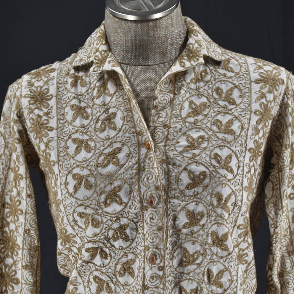Vintage Bill Atkinson Glen of Michigan Embroidered Button Up Shirt- XS
