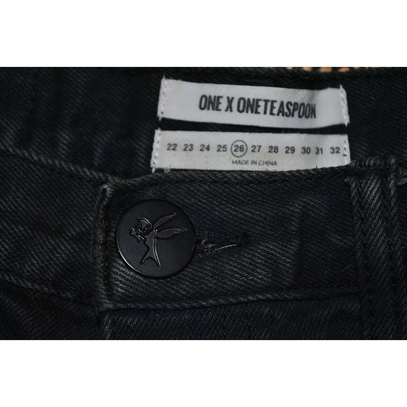One X One Teaspoon Black Fray Hem Short Shorts - 26