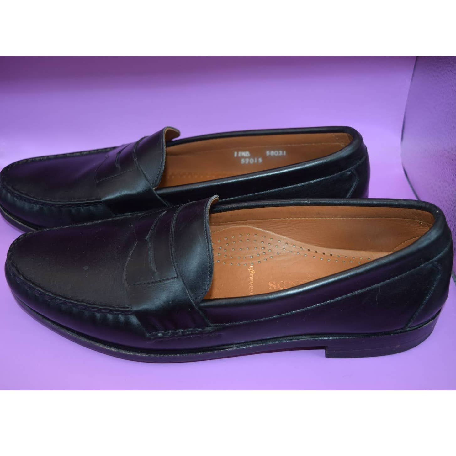 Allen Edmonds Cavanaugh Black Leather Loafers - 11.5 B