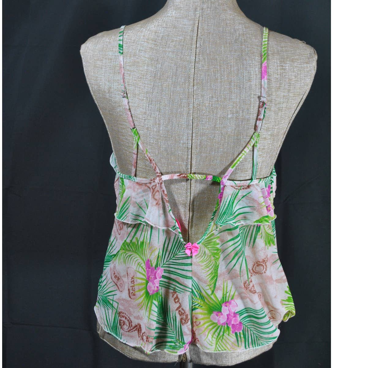 Betsey Johnson Floral Adjustable Strap Camisole - M
