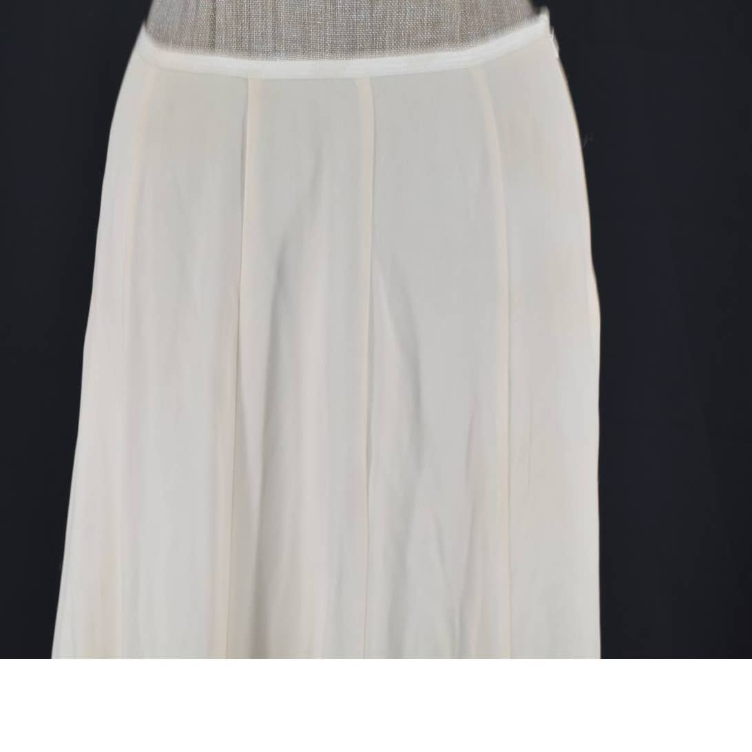 Catherine Malandrino Ivory Eyelet Embroidered Bottom Maxi Full Skirt - 4