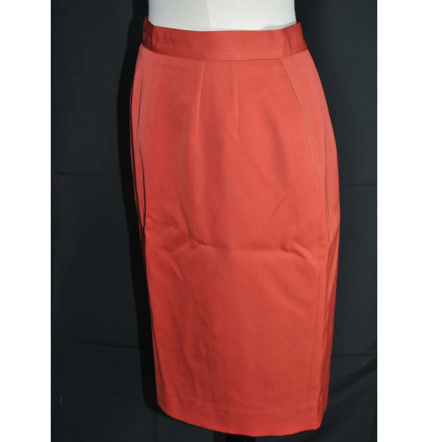 Vintage Teenflo Paris Orange Knee Length Skirt- M (no size tag)