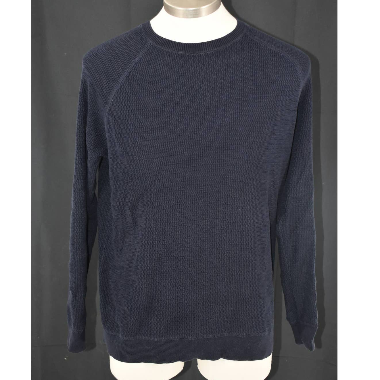 COS Navy Thermal Crew Neck Sweater  - L