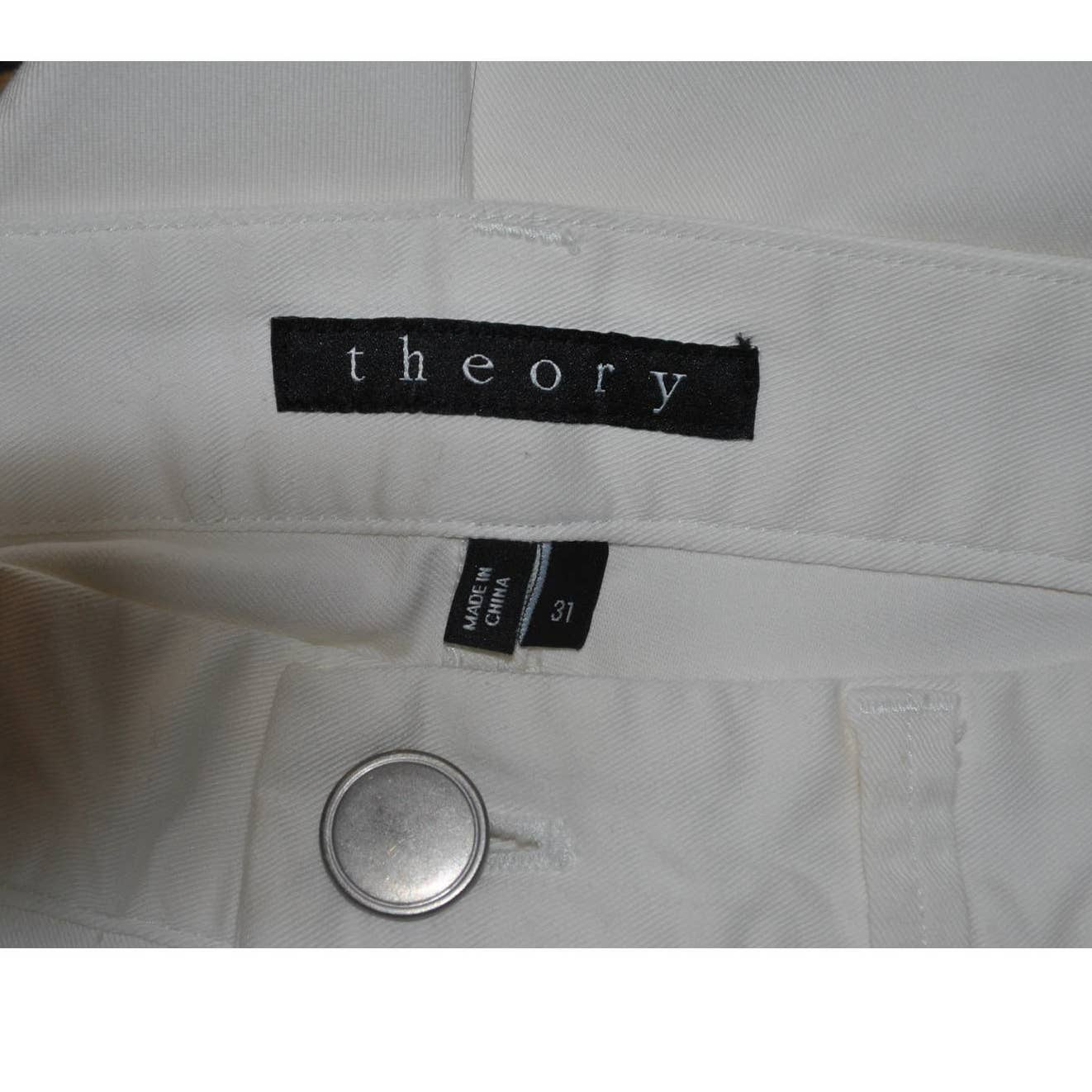 Theory White Denim 5 Pocket Jeans - 31