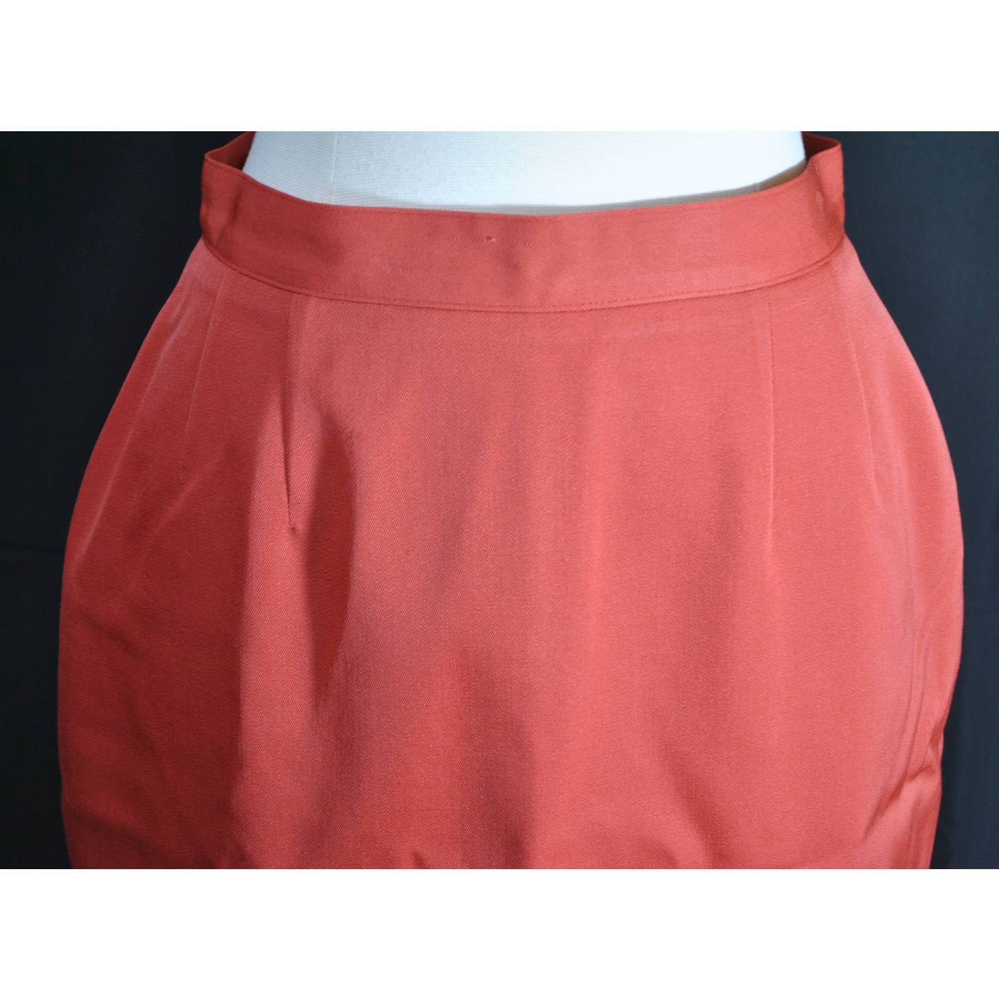Vintage Teenflo Paris Orange Knee Length Skirt- M (no size tag)