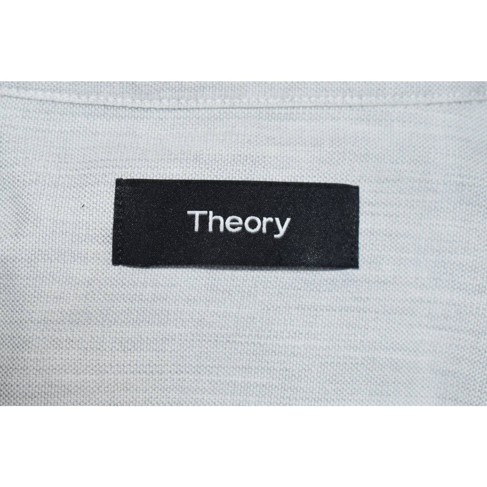 Theory Light Gray Chambray Button Up Shirt - M