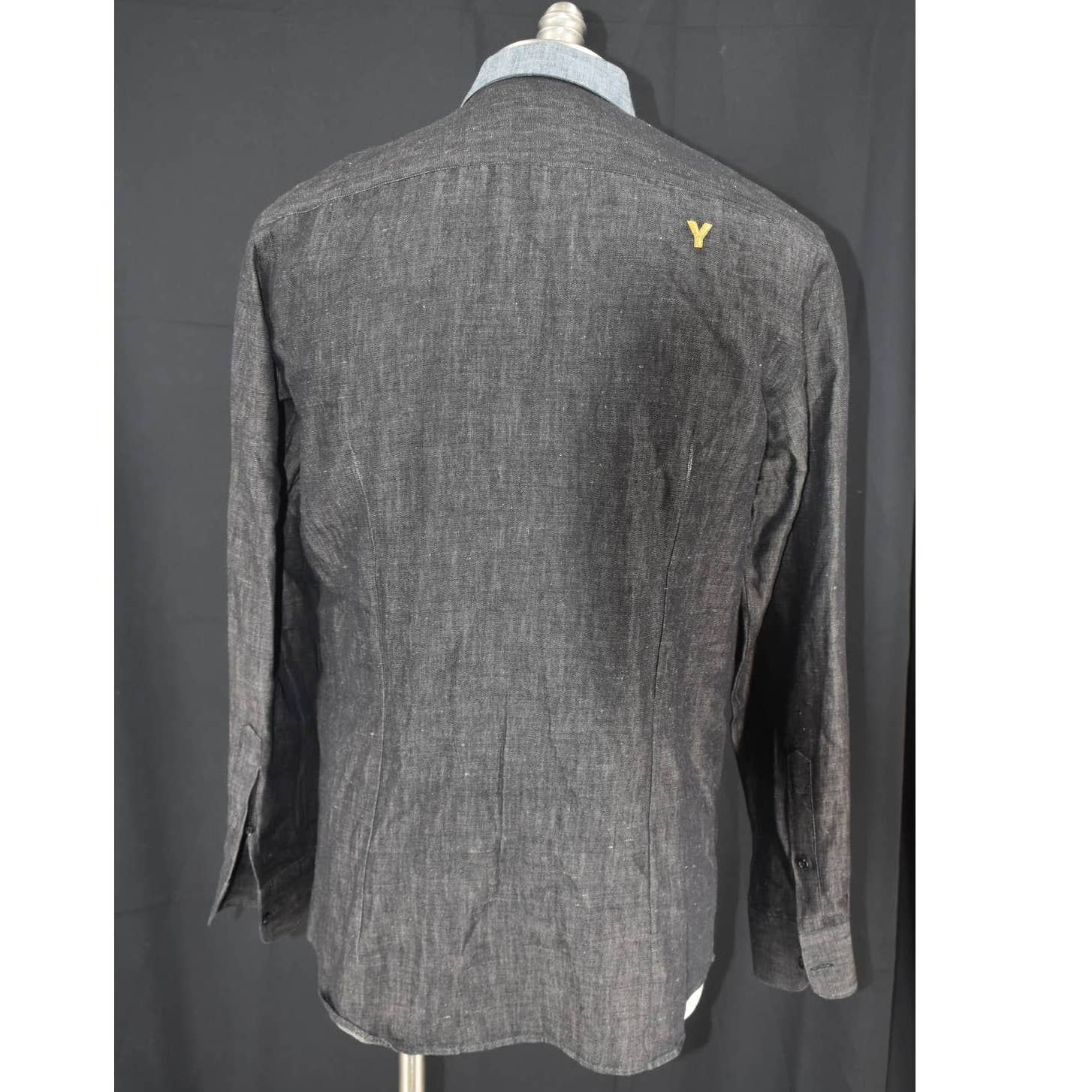 Gaspard Yurkievich Charcoal Gray Chambray Button Up Shirt - M