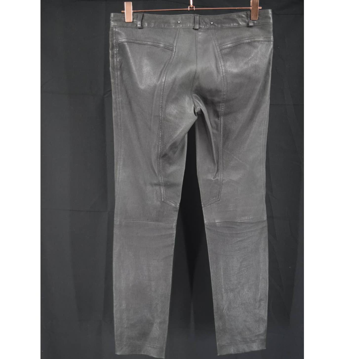 Barbara Bui Gray Lamb Leather Pants - 40 / S