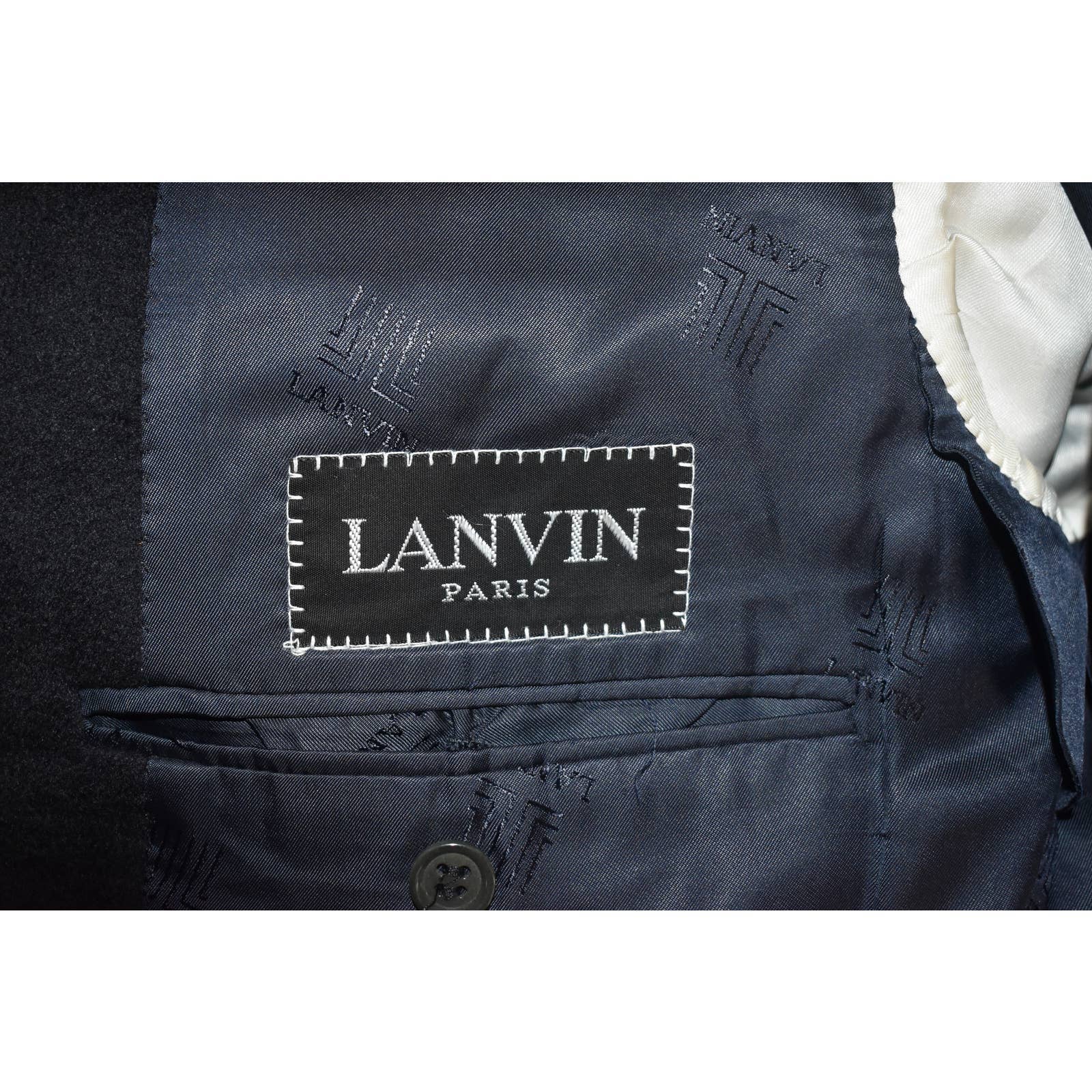 Lanvin 100% Cashmere Black Two Button Single Breasted Blazer - 52R / 42R US