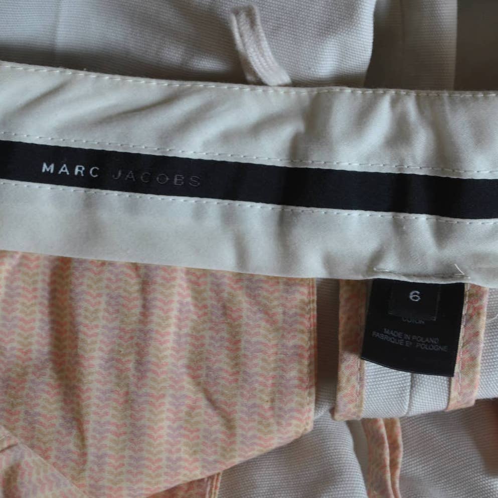 Marc Jacobs Bootcut Cream Pants- 6