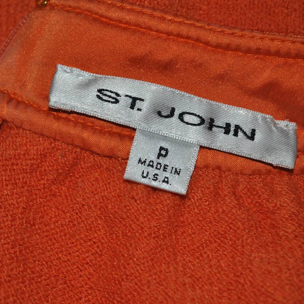 St. John Microfiber Orange Cropped Tank- P