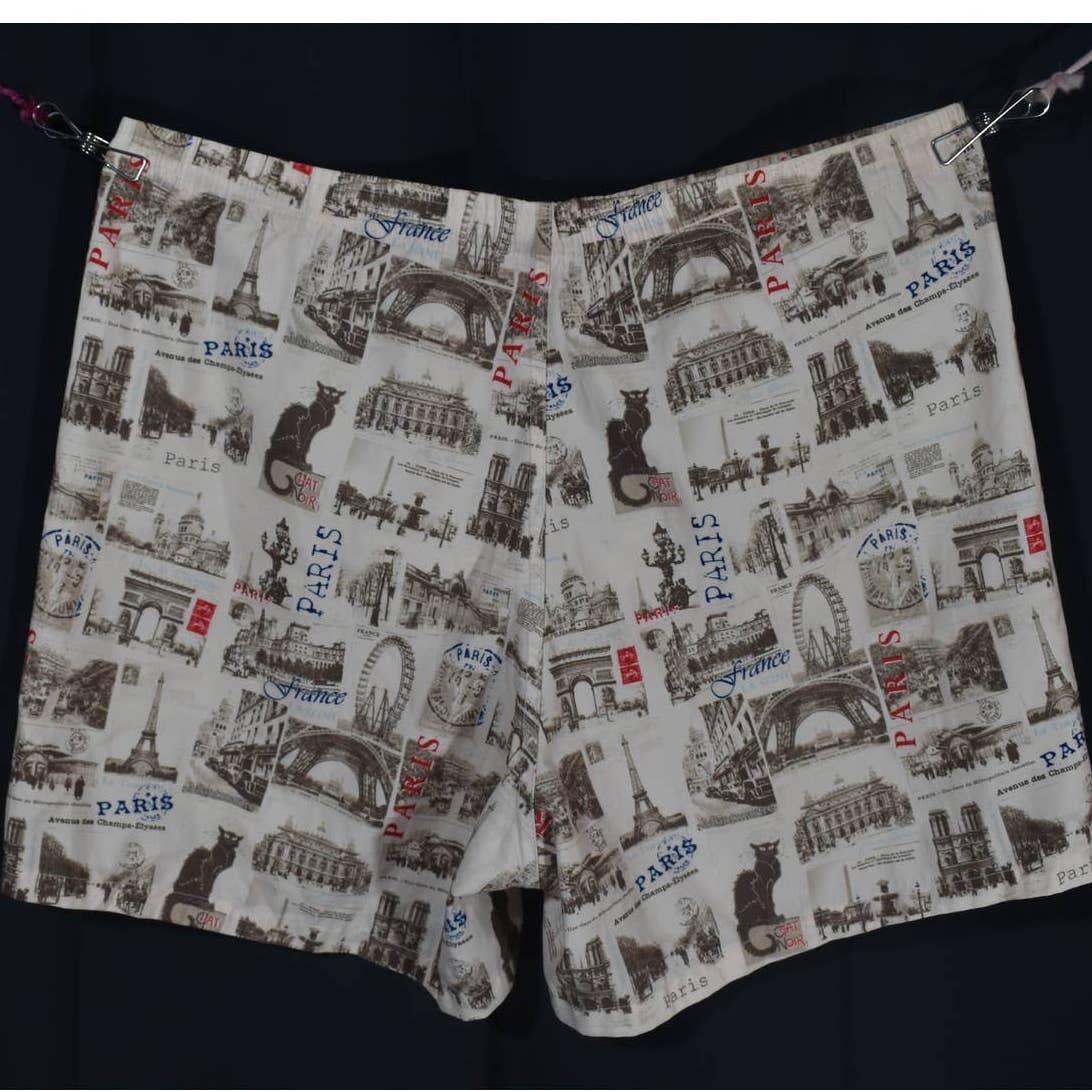 Paris Print Boxer Shorts- L