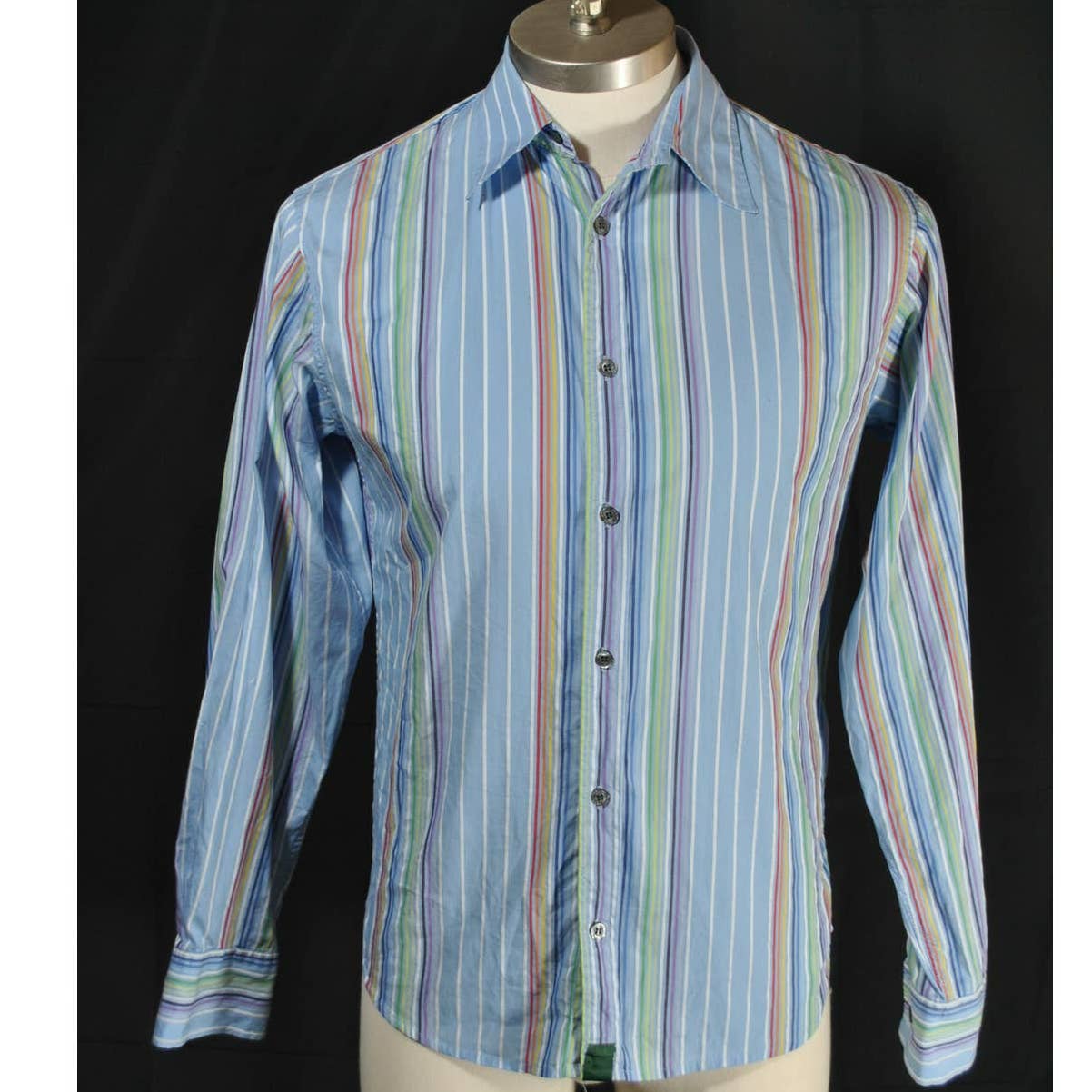 Paul Smith Jeans Blue Striped Button Up Shirt - S