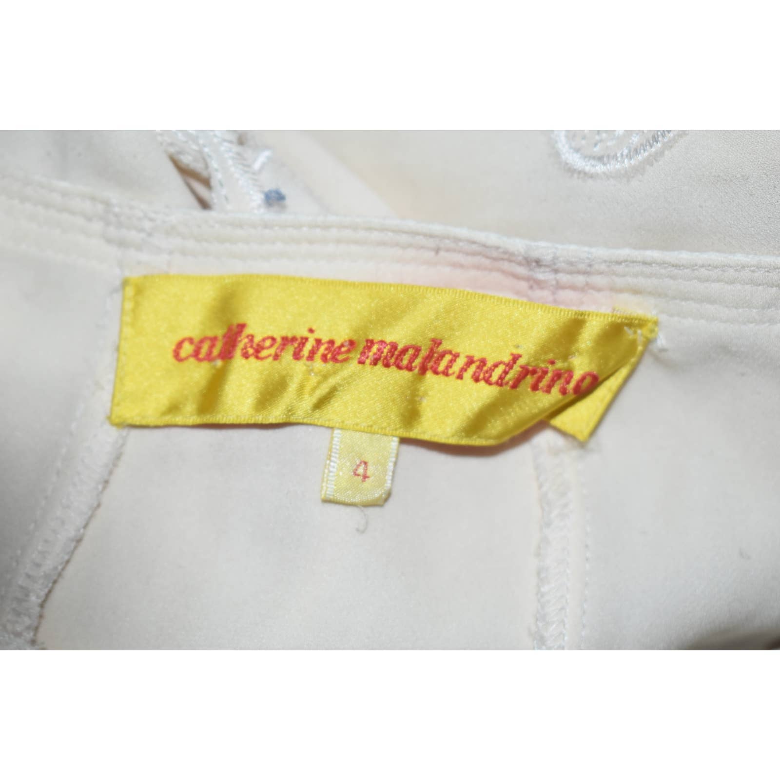 Catherine Malandrino Ivory Eyelet Embroidered Bottom Maxi Full Skirt - 4