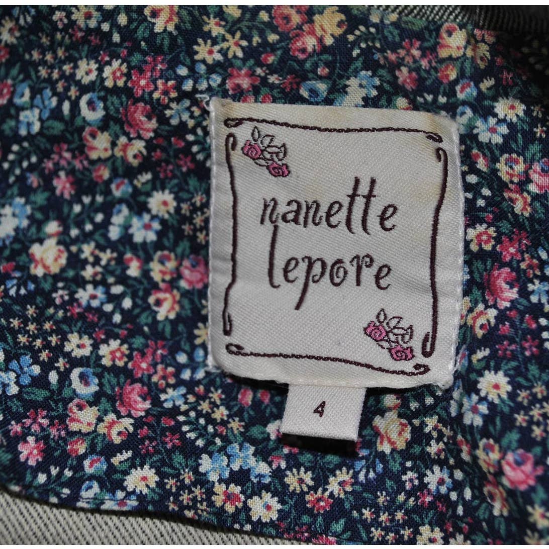Vintage Nanette Lepore Cropped Denim Jacket- 4