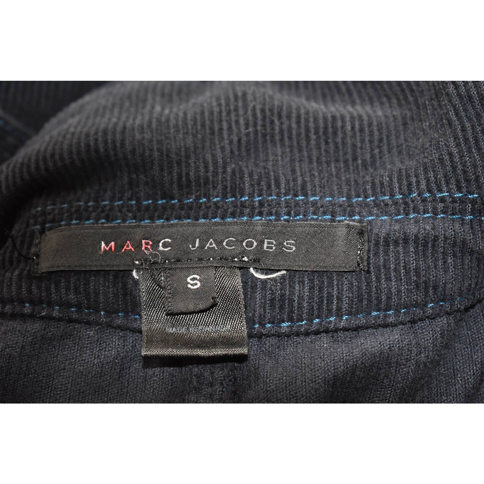 Marc Jacobs Navy Blue Corduroy Tie Waist Jacket - S