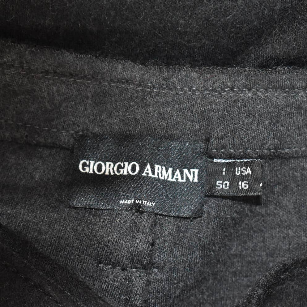 Giorgio Armani Dark Grey Felt Midi Skirt- 50