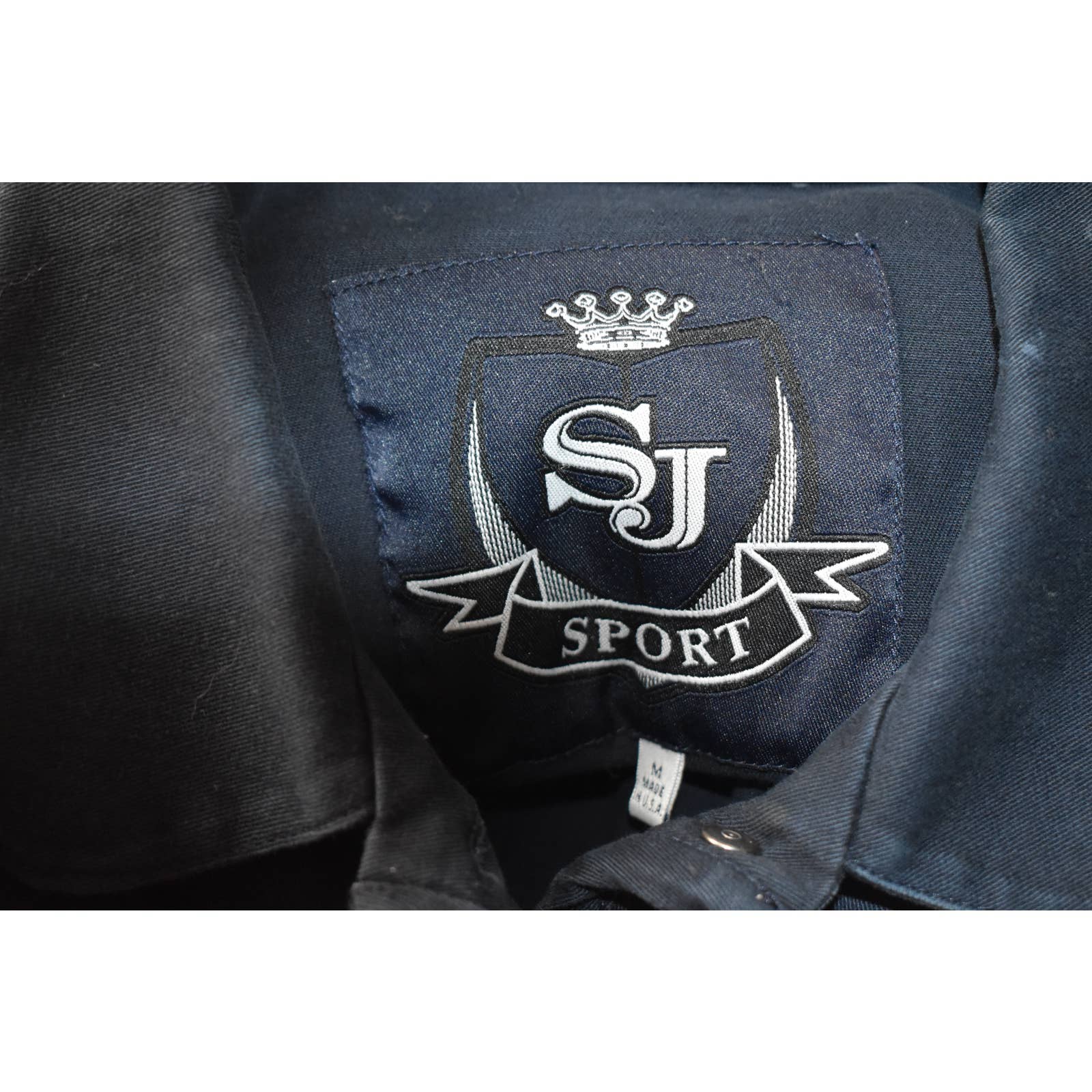 St John Sport Navy Blue Cinch Waist Jacket - M