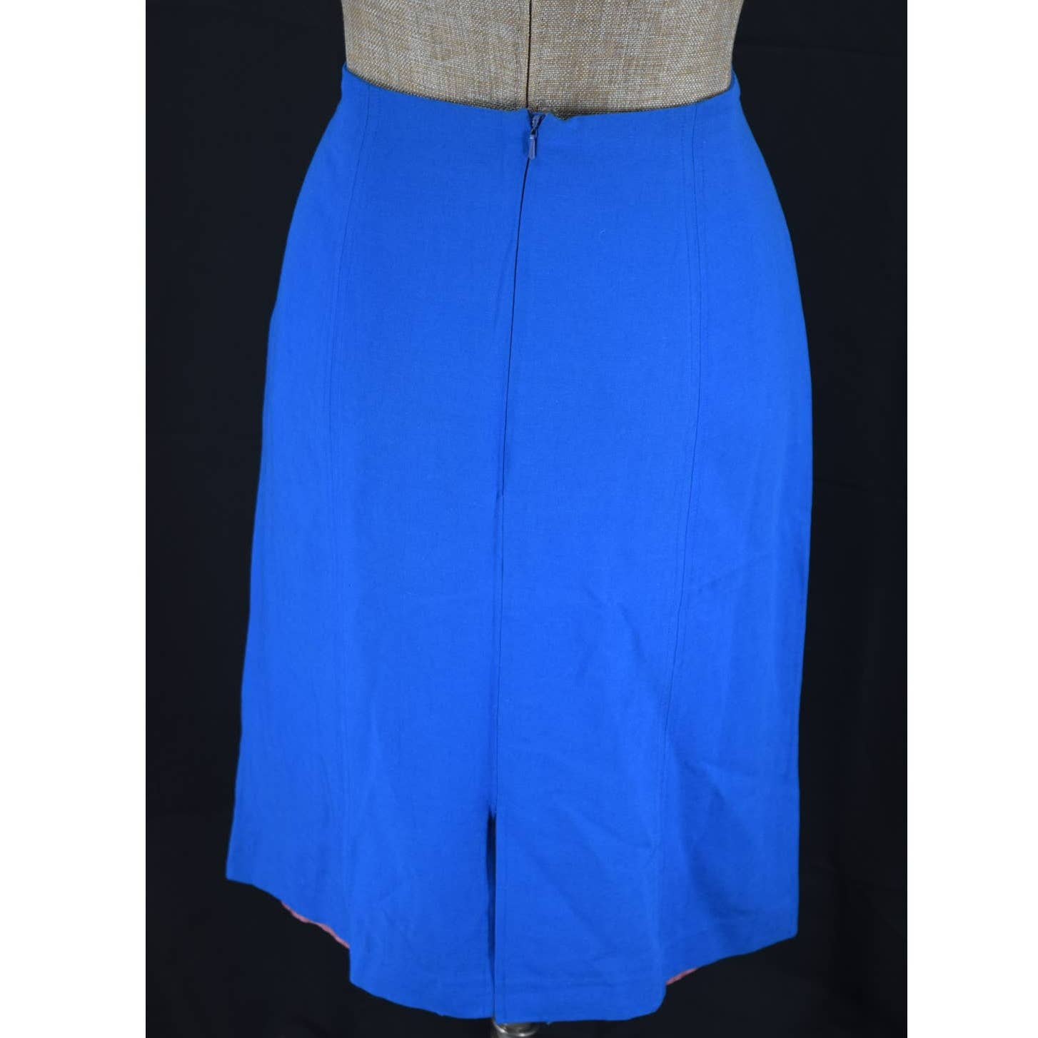 Vintage Nygard Collection Blue Lined Linen Midi Skirt - 14