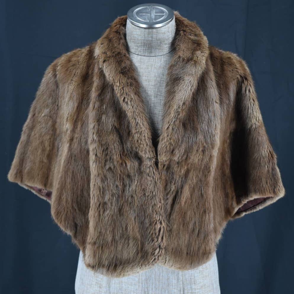 The J.L. Hudson Co. Detroit Vintage Mink Fur Shrug- L