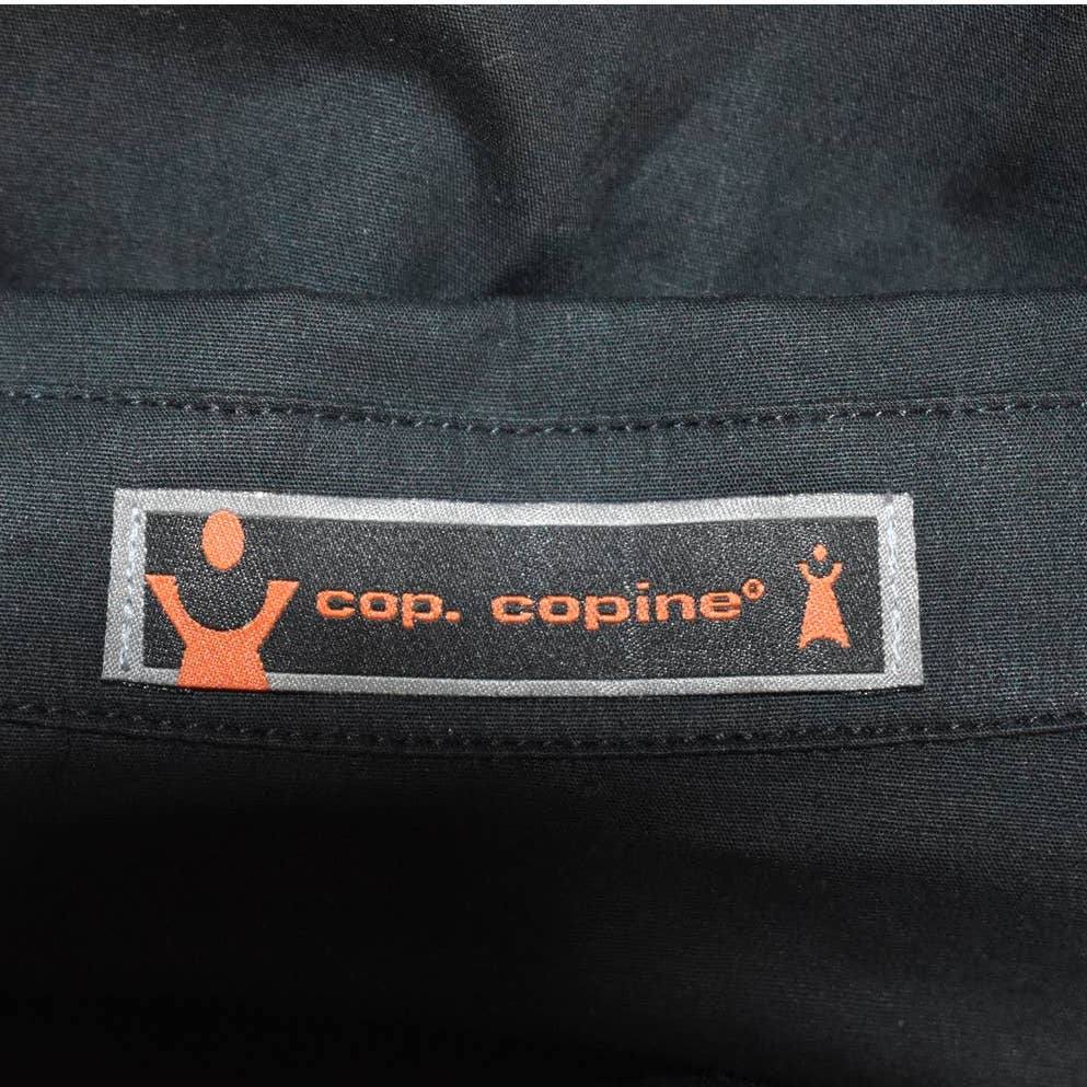 Cop Copine Black Velcro Long Sleeve Collared Top- M