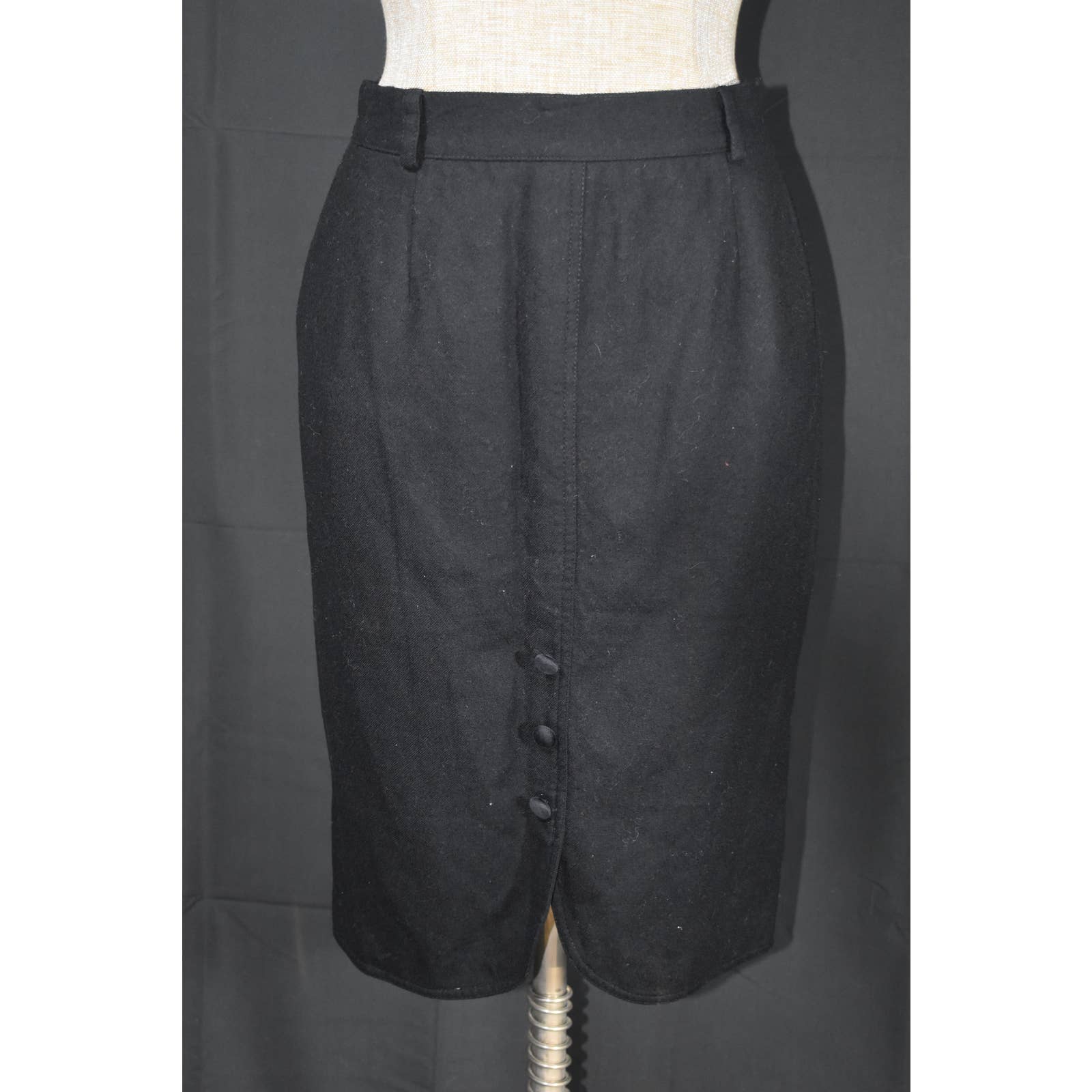 Vintage Virgin Wool A-Line Skirt - 44 / 8
