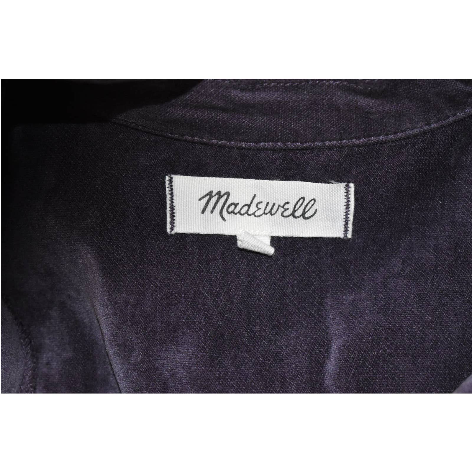Madewell Grape Purple Velour Button Up Coveralls Jumpers - 0