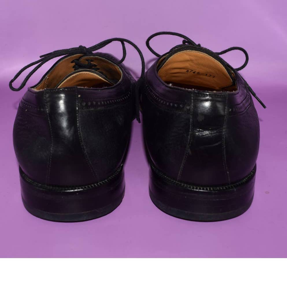 Mezlan Hudson Black Leather Derby Shoes - 8.5