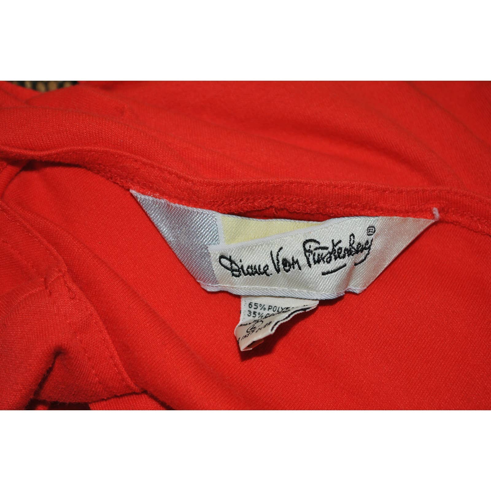 Vintage Diane Von Furstenberg Red Cap Sleeve Top - L