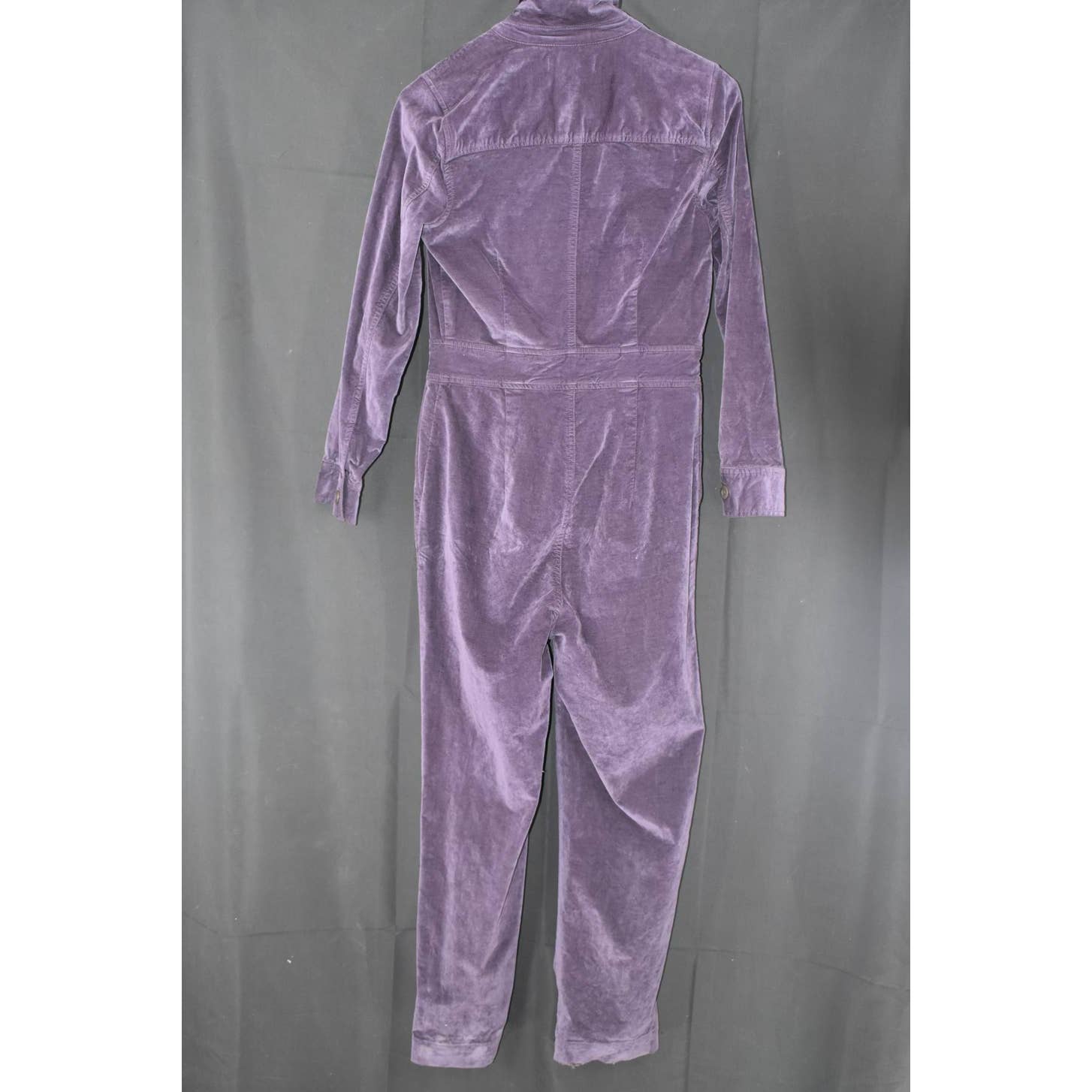 Madewell Grape Purple Velour Button Up Coveralls Jumpers - 0