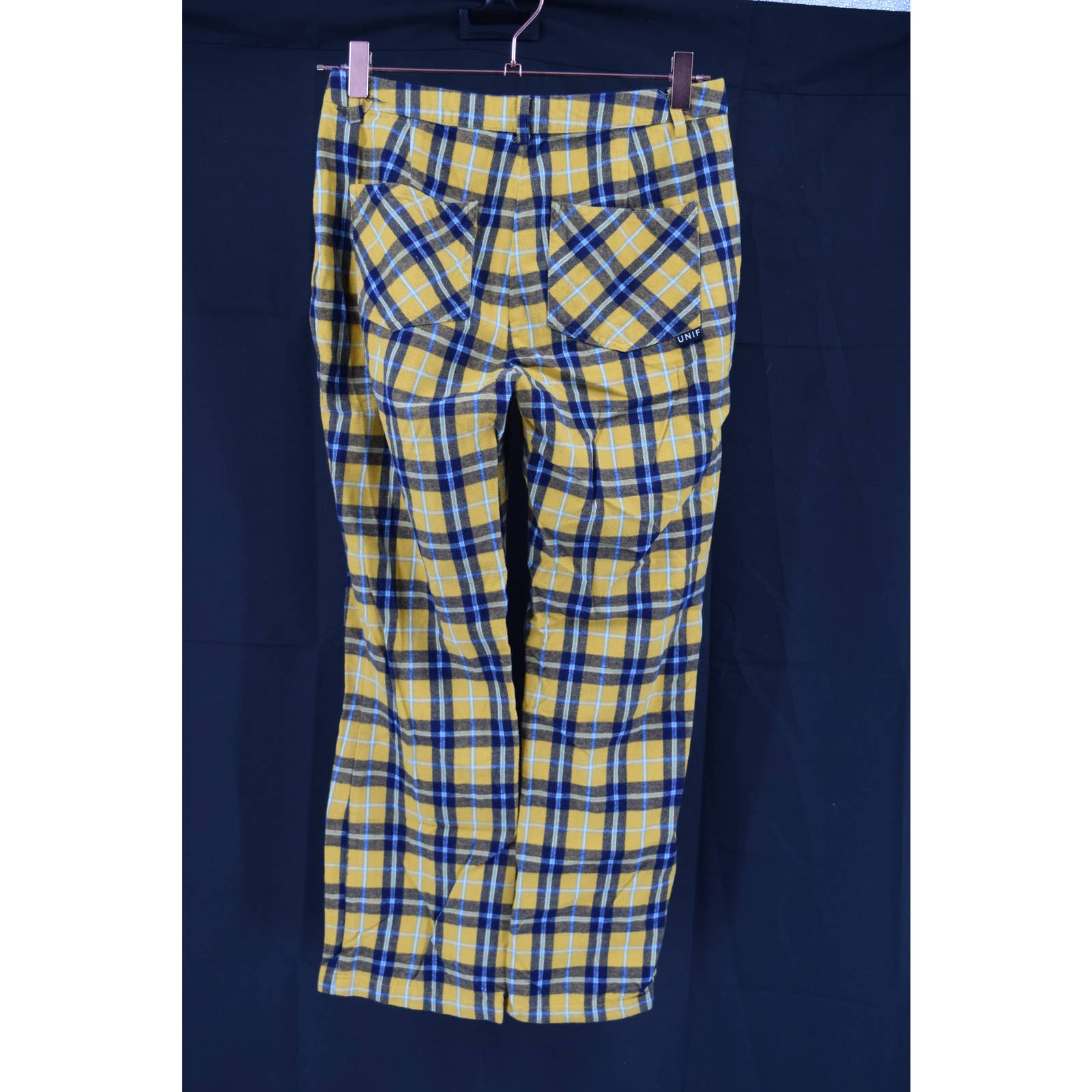 UNIF Yellow and Black Scotch Plaid Flannel Pants - 27