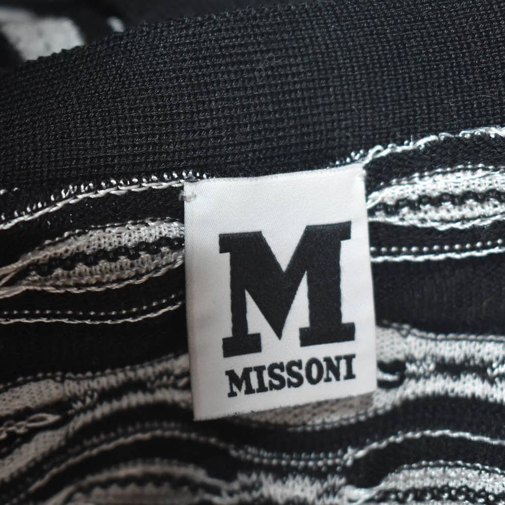 Missoni Black White Geometric Cardigan Sweater - 2