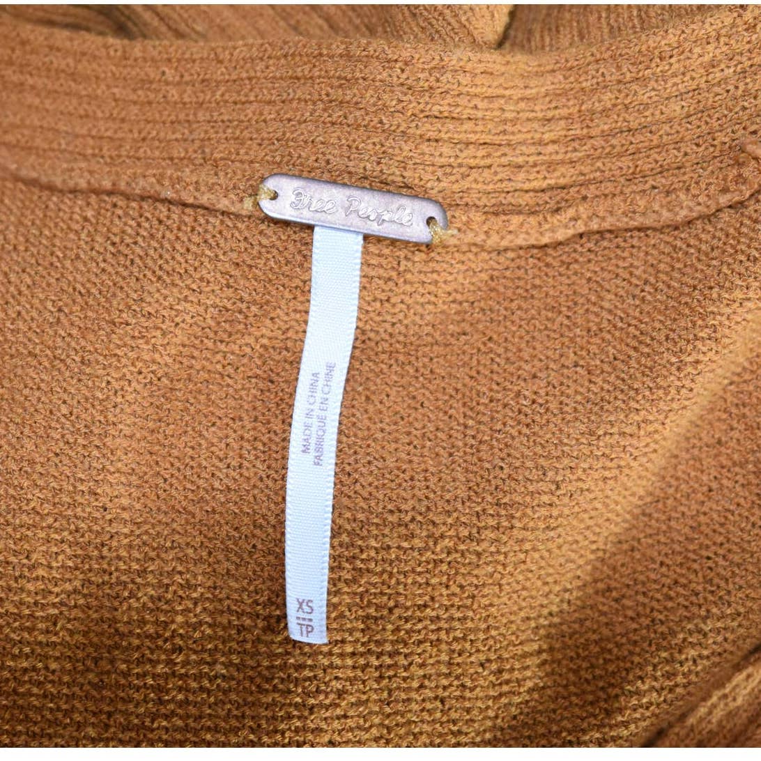 Free People Harvest Orange Long Tunic Sweater - XS