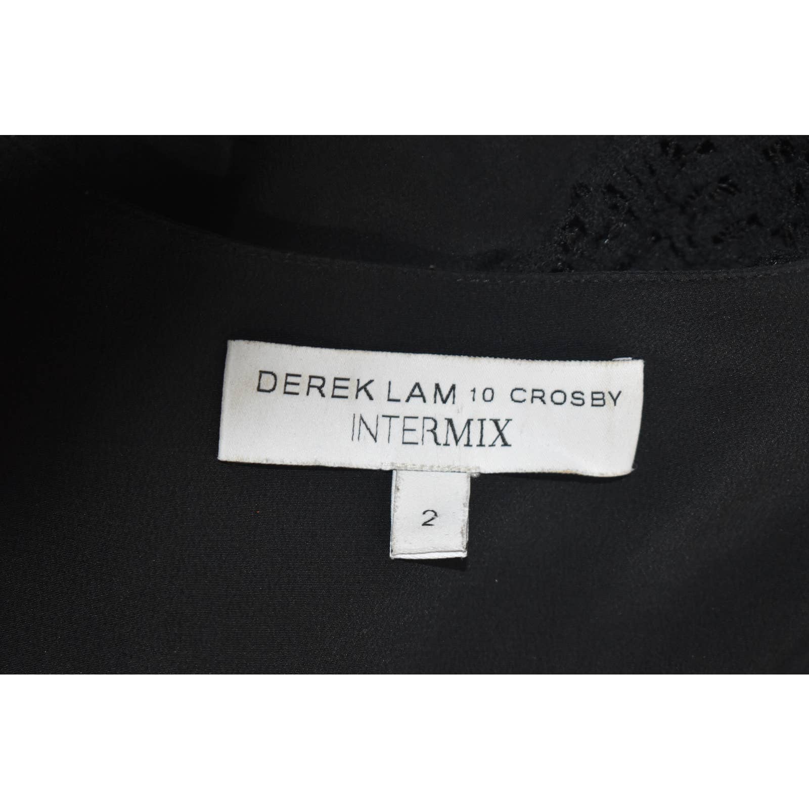 Derek Lam 10 Crosby Intermix Black Deep V-Neck Silk Top - 2