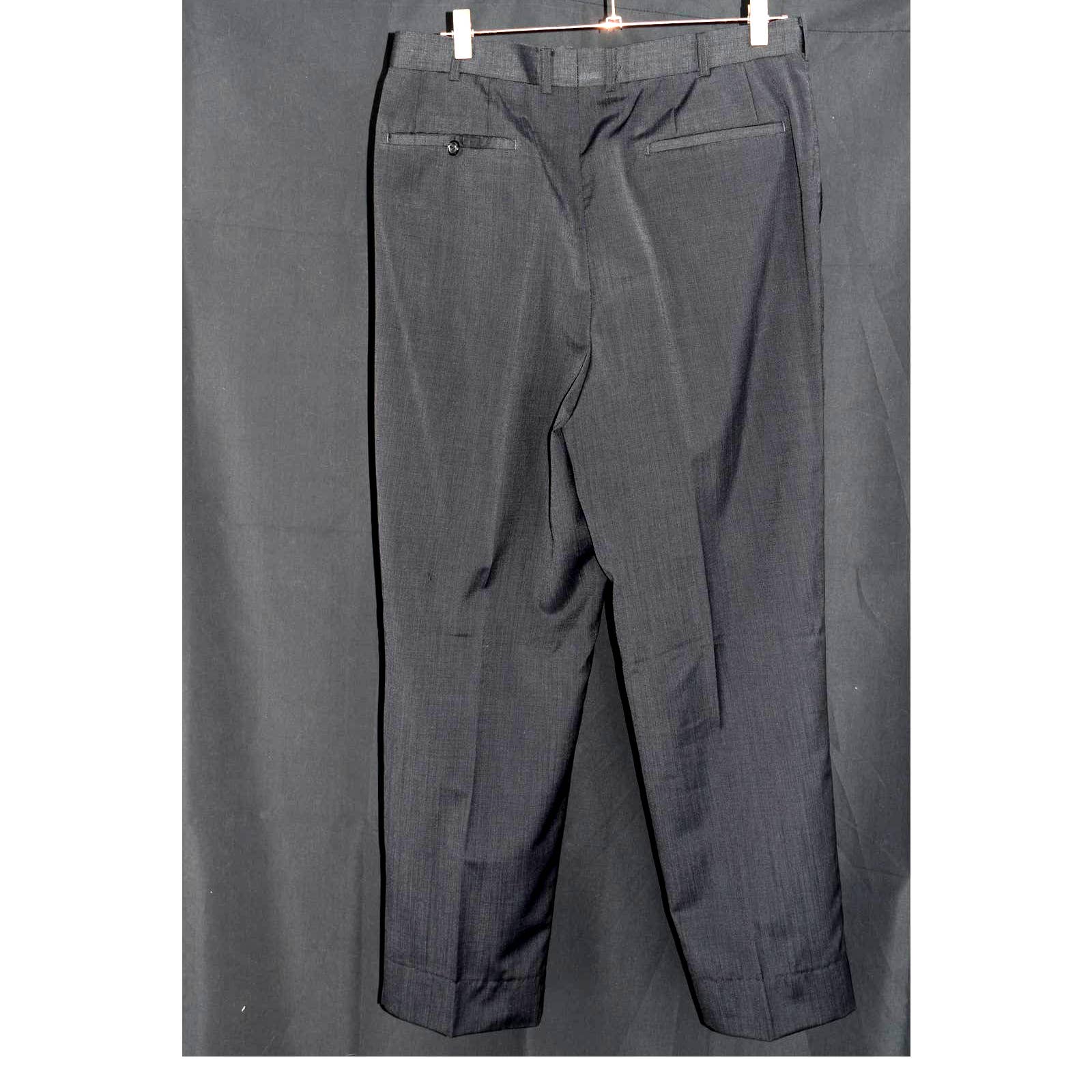 Giovanni Valentino Gray Pleated Wool Slacks Pants - 50 / 34