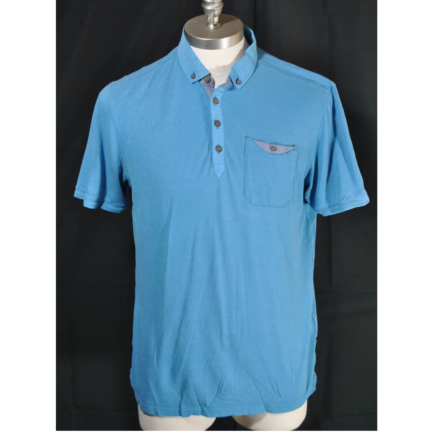 Ted Baker Blue Gray Polo Shirt - 5 (L)