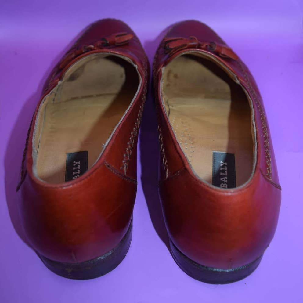 Bally Chancy Cognac Brown Tasseled Leather Loafers -  10.5
