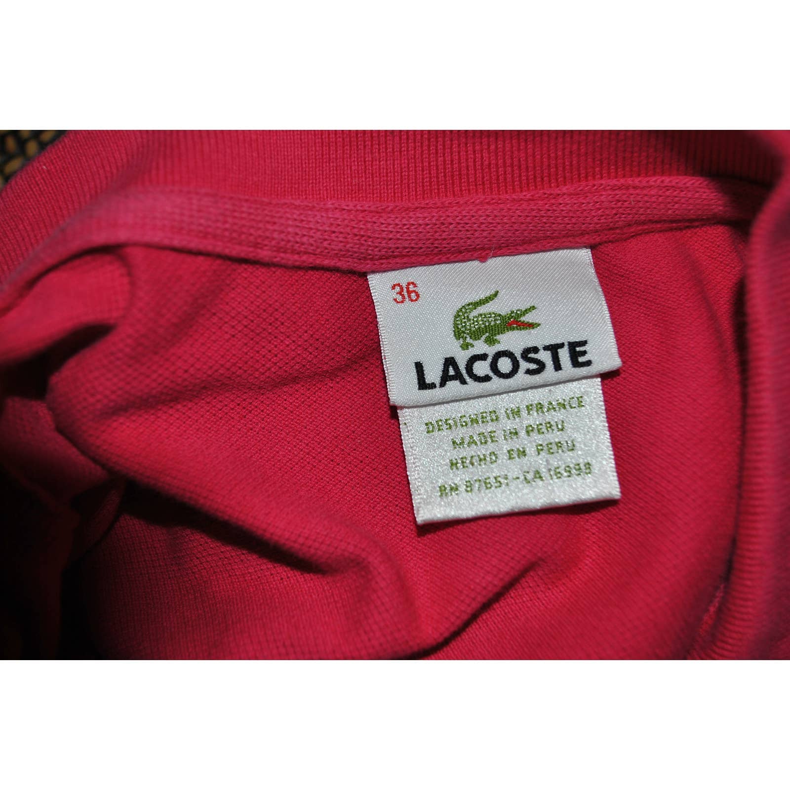 Lacoste Pink Cap Sleeve Pique Polo Shirt - 36 (S)