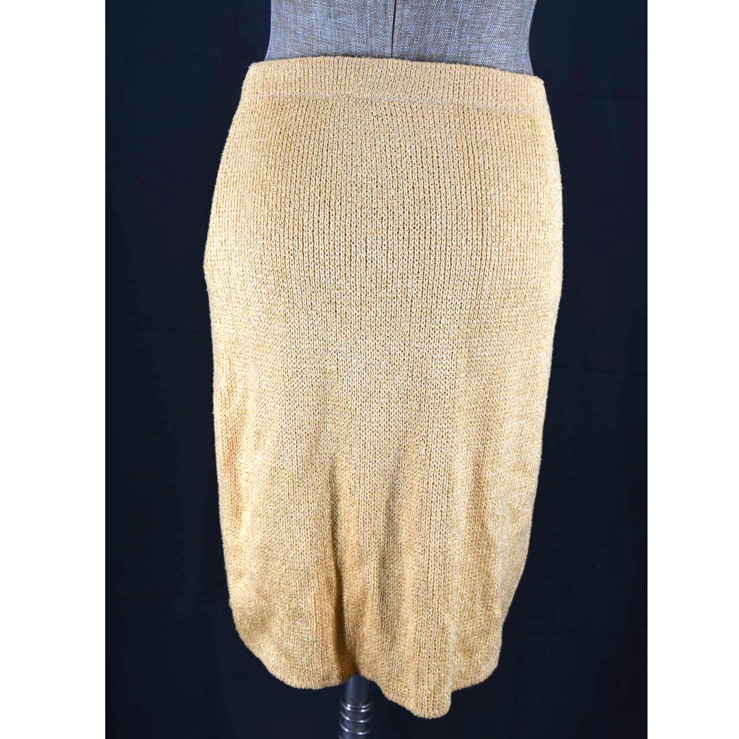 Vintage French Rags Peach Knit Midi Skirt - 3 Medium