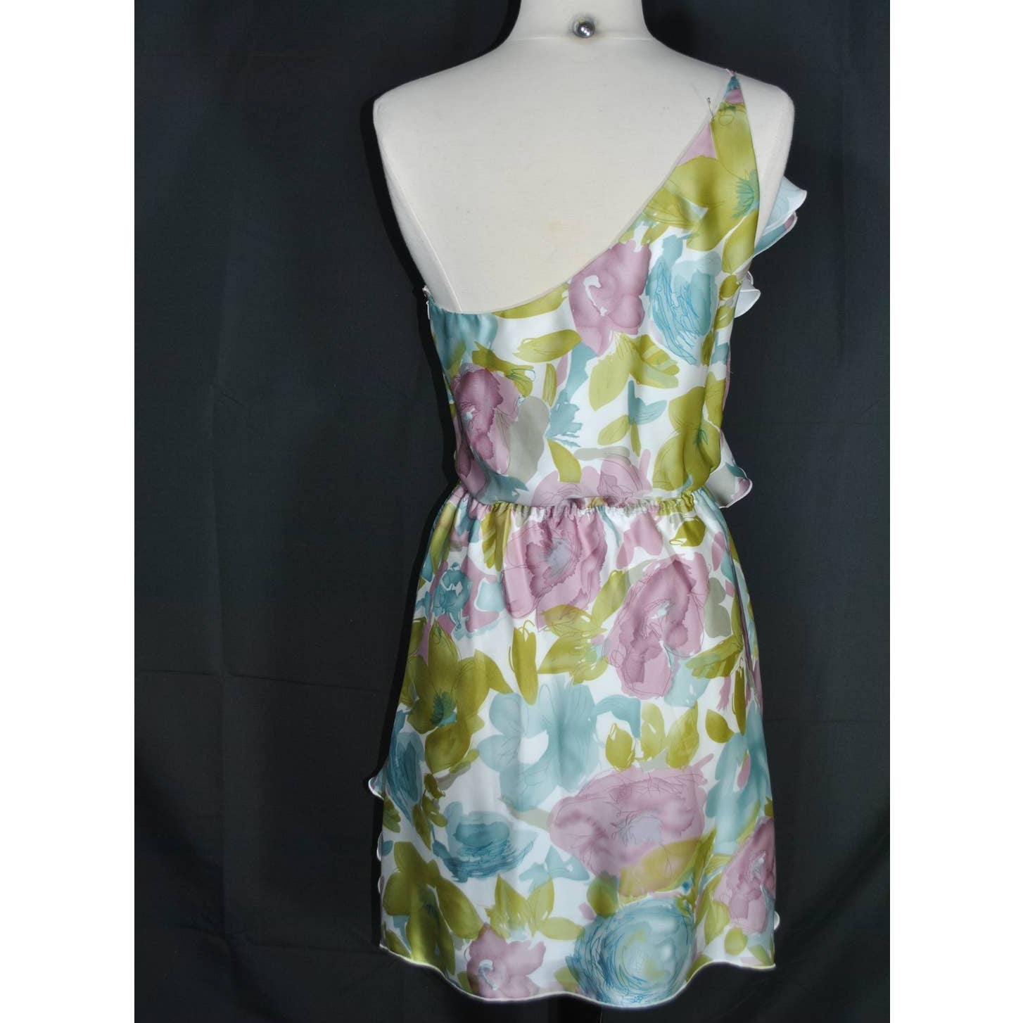 NWT Arden B One Shoulder Floral Ruffle Dress- S