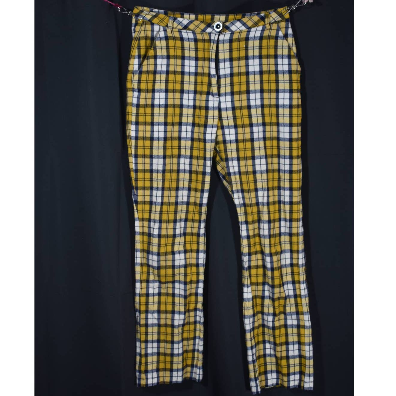 UNIF Yellow, White, and Black Plaid Pants- 26