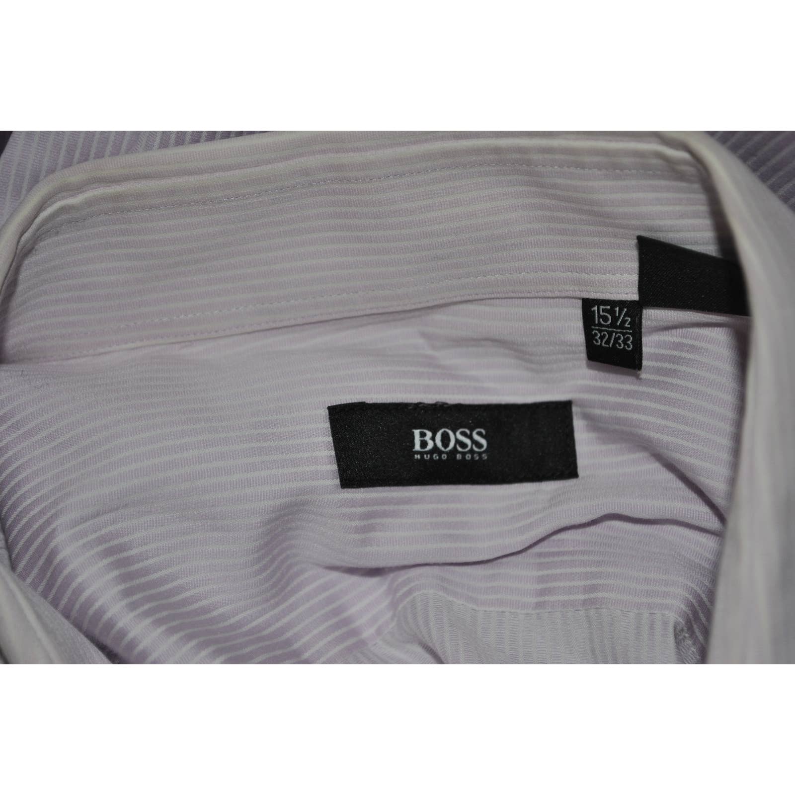 BOSS Hugo Boss Pale Lavender Button Up Shirt - 15.5