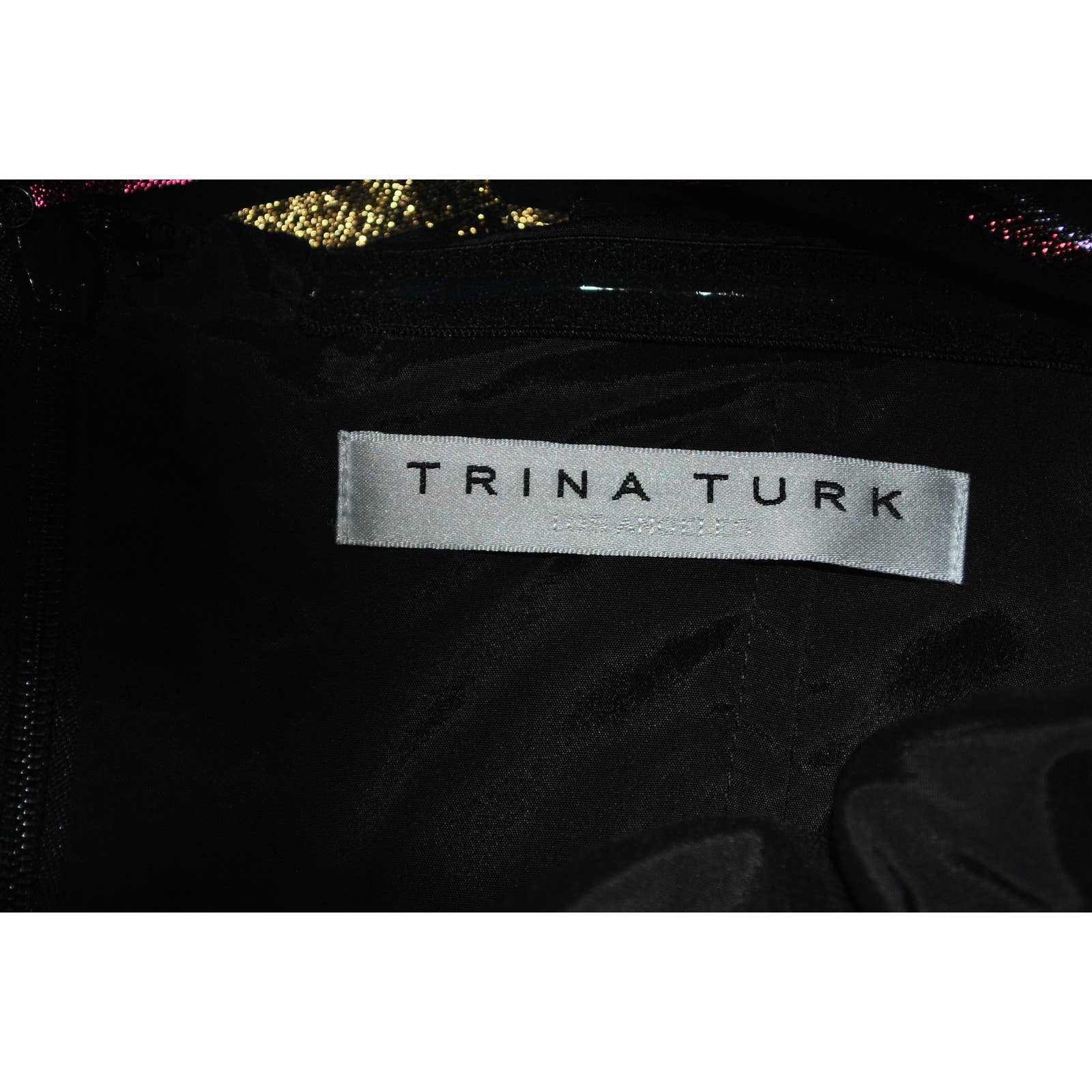 Trina Turk Strapless Beaded Multicolored Metallic Dress - S