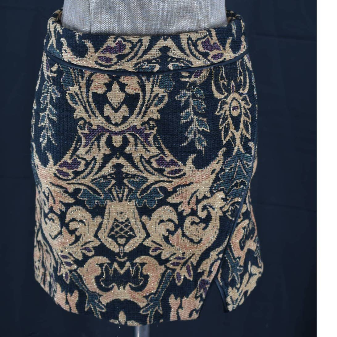 Free People "Upholstery  Fabric" Lined Mini Skirt - S